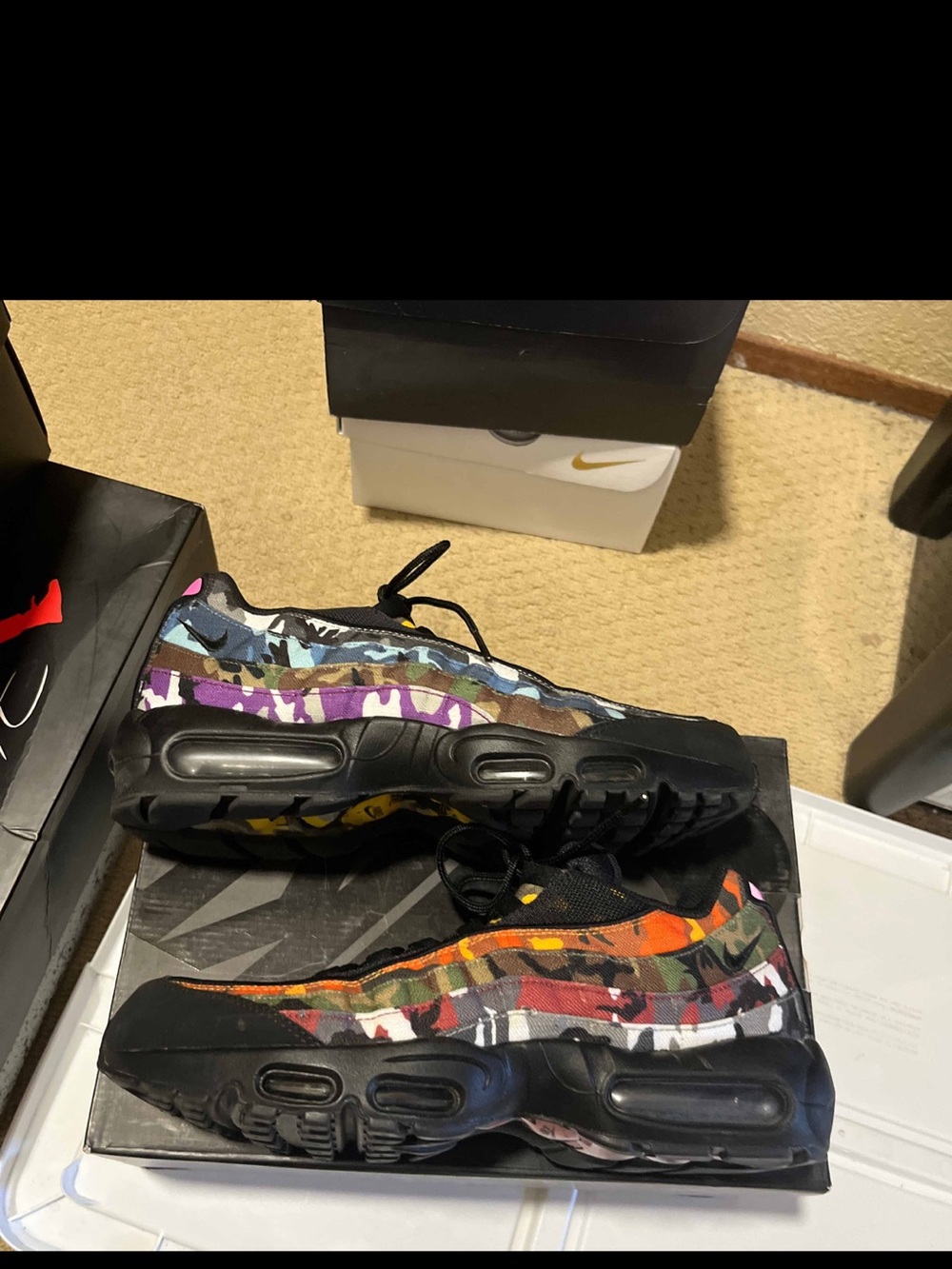Nike Air Max 95 ERDL Party Size 11 AR4473-001 Black / Multi-Color